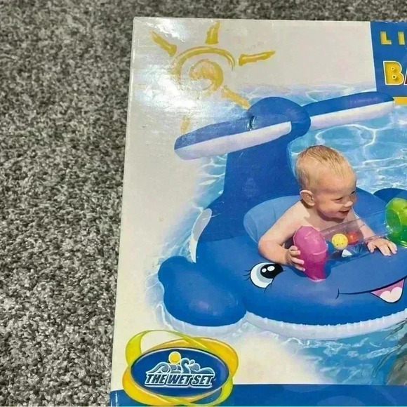 Vintage Intex The Wet Set 2004 Inflatable Lil Whale Baby Pool Float #56571 - Picture 3 of 9
